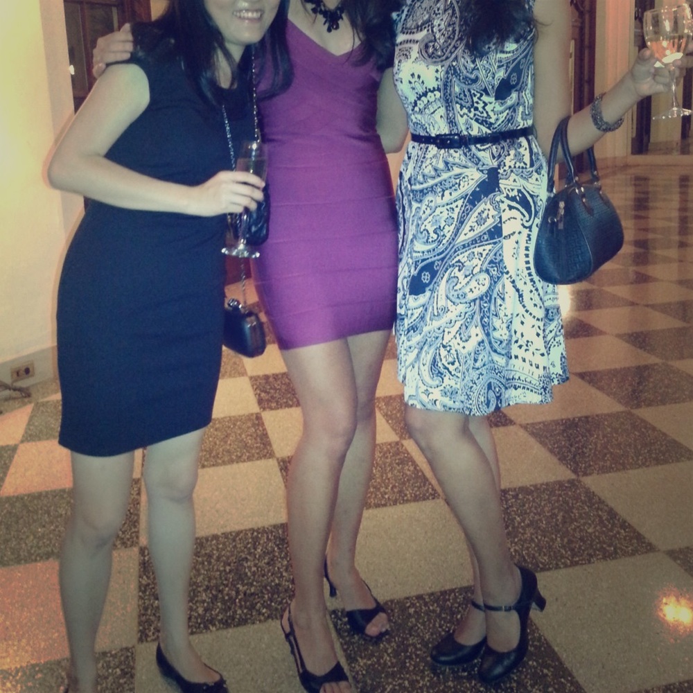 Purple bandage dress